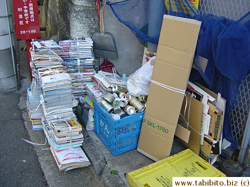 Magazines and boxes neatly tied up