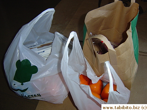 Mrs Y brought over three bags of food!