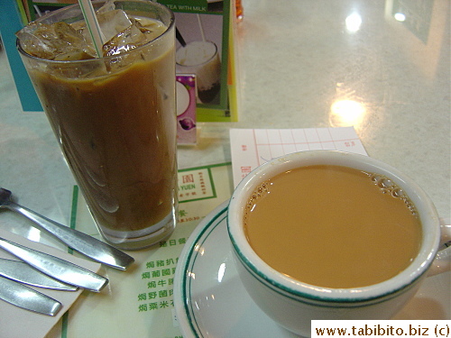 KL had hot milk tea with thick toast set HK$20/US$2.5