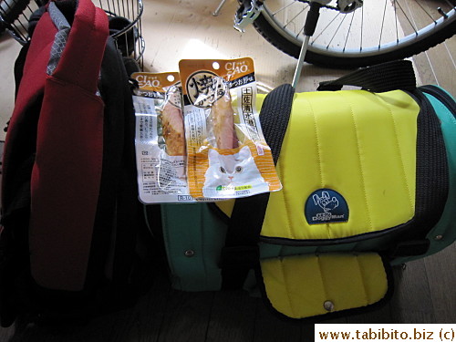 Our evacuation bag and cat carry case 