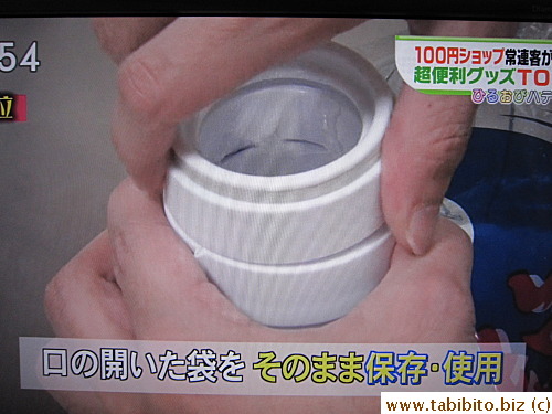 You just attach it to any bags that you've opened