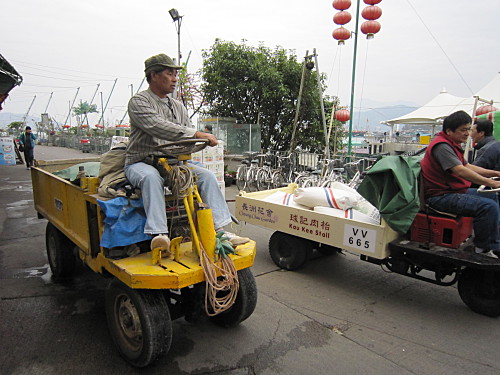 Common transportation means on the island